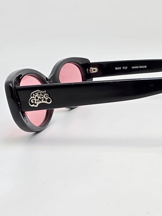 Black Flys Eyewear Fly Girls May Fly Black Frame Pink Lens Sunglasses Italy 46mm main image 8